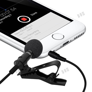 Mikrofon Microfone Mini Jack De 3,5 mm Com Clip-On Lapela Microfone Para Gravação E Celular Android
