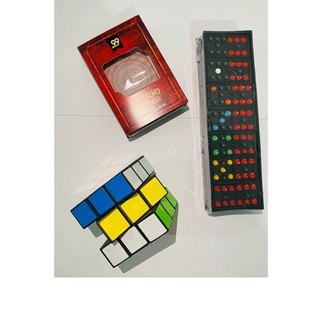 Kit jogos baralho 52 + domino + cubo + envio rápido
