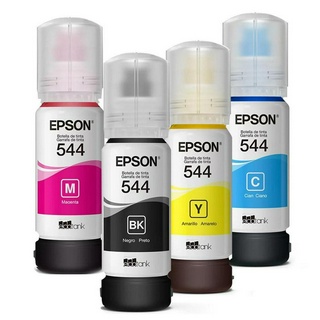 Kit Tintas Epson 544 T544 Original Preta, Magenta, Amarela, Ciano - Impressora Multifuncional Epson EcoTank L5190, L1110, L3110, L3150, L3160 (1)