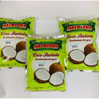 Coco ralado kit haibiska flocos 1 kg 3 pacotes