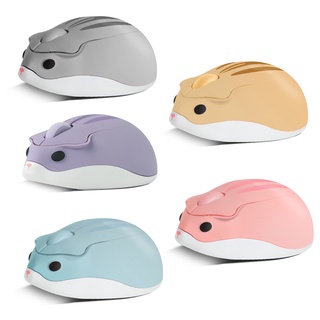 Cute Cartoon Wireless Mouse USB Optical Computer Mini Mouse 1200DPI Hamster Design Small Hand Mice For Girl Laptop