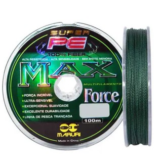 Linha De Pesca Multifilamento Maruri Max Force PE 4X ( 4 Fios ) 100m (1)
