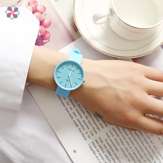 Relógio De Pulso Feminino De Quartzo Com Par De Relógio De Silicone Retrô Harajuku Ykd