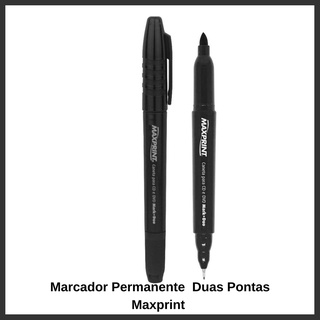 Caneta Marcador Cd/dvd Duo Ponta Dupla Maxprint 1.0mm/2.0mm Preto