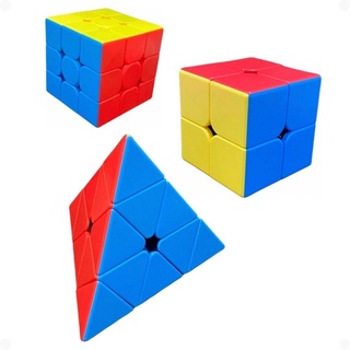 Brinquedo Cubo Magico 2x2 + 3x3 + 3x3x3 Triângulo Cube Pro