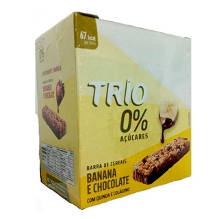 Barras de Cereal TRIO Banana e Chocolate ZERO AÇUCAR 12 unidades 216g