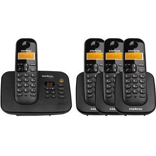 Telefone Sem Fio Com Secretária Eletrônica Ts 3130 + 3 Ramais Ts 3111 Office Intelbras