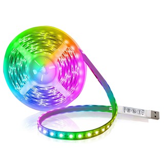 Faixa de luz LED alimentada por USB Fita Led Ultra Rgb 5050 3/4 Metros Com Controle Rolo 4m 16 Cores Colorida 72 Leds Aprova D'agua 5v (5)