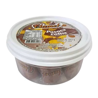 Paçoca De Amendoim Coberta Com Chocolate Clamel Pote 252g - 12 Unidades