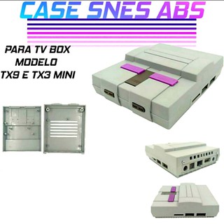 Case Plástico Em Abs Super Nes Para Video games Box Retro Tx9