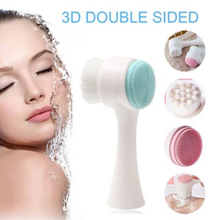 1 PÇ Escova Facial 3D Massagem Limpeza Esfoliação Suave Dia a Dia Skin Care