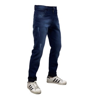 Calça Jeans Masculina Slim Azul Escura Com Lycra Tradicional - SAINT ELIAN