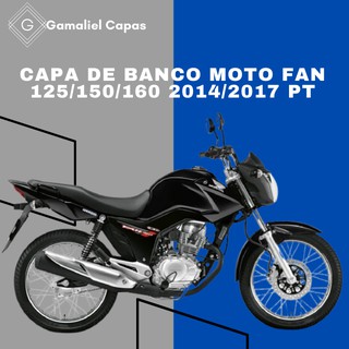 CAPA DE BANCO DE MOTO FAN 125/150/160 2014/2017 PT