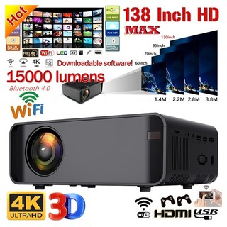 Projetor de Filme de Bolso 4k 1080P Full-HD com Tela LCD Padrão EUA Preto para Filme em Casa (1)