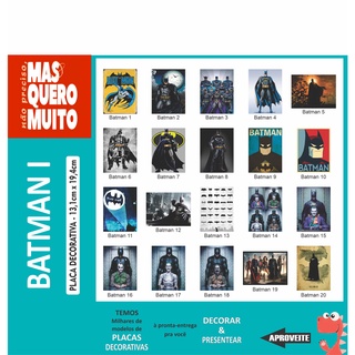 BATMAN - Placa decorativa Geek - Quadro parede & decoração - Presente