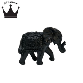 Estatueta Elefante decoração da sorte fortuna de gesso (8)