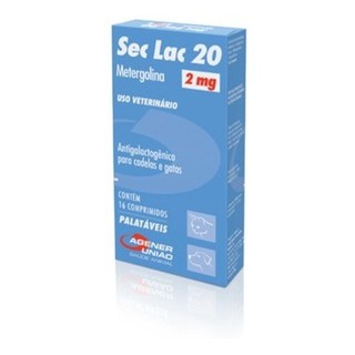 Sec Lac 2mg Antigalactogênico Cadelas E Gatas 16 Comprimidos