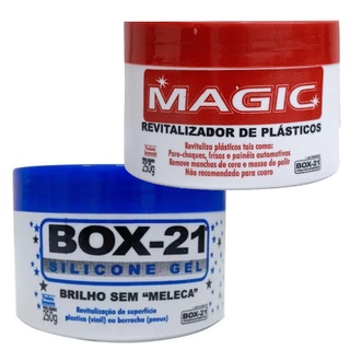Kit Silicone Gel e Revitalizador de Plastico Box 21 250g