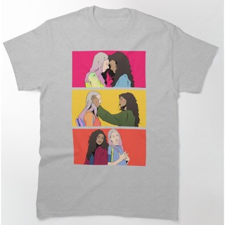 Camiseta Unissex Basica Camiseta Euphoria HBO Rue Jules Couple Casal LGBT Lesbicas Série Classic Tshirt (3)