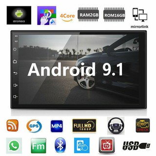 7 "Android 9.1 Som Do Carro De Navegação Gps Radio Player 1 Din Wifi Touch Screen (1)