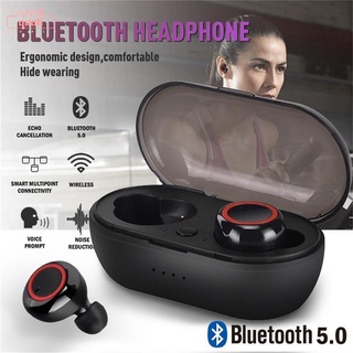 Y50 Tws Cabo de fone de ouvido intra-auricular com Bluetooth 5.0 Fones de ouvido Bluetooth Mini fone de ouvido estéreo portátil de música esportiva com controle de botão sem fio