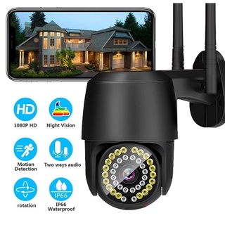 Câmeras Externa Ip Rotativa Wifi Auto Tracking Audio Câmera de segurança Wi-Fi exterior com alarme 1080p 38led