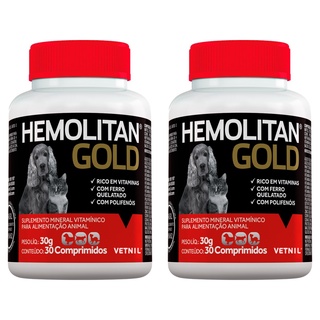 Hemolitan Gold 30 Comprimidos - Vetnil - 2 Unidades