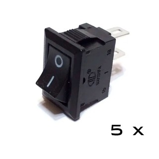 5 und Botão Chave Gangorra quadrada Interruptor Liga Desliga On Off 15x21mm 2 Terminais