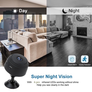 Visão noturna infravermelha A9 Mini câmera wireless monitor IP WiFi HD 1080P Safe Home (2)