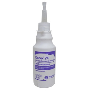 Clorexidina 2% Riohex Degermante Antisséptico - 1 Frasco de 100ml