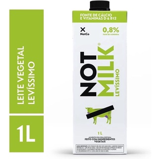Not Milk Levissimo Leite Vegetal 1 Litro - Vegano Sem Gluten