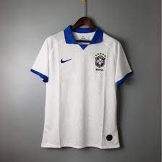 Camisa de Time do Brasil Branco com Gola Polo, Azul Escuro, Azul Escuro, Amarelo, Preto GOLA POLO 21-22 +FRETE GRATIS, ENVIO IMEDIATO.