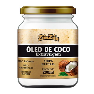 OLEO DE COCO EXTRAVIRGEM ZIINZIIN 200ML