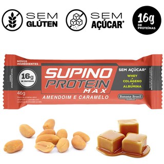Barra de Proteína Supino Protein Max Amendoim e Caramelo | 1 Unidade de 46g (1)