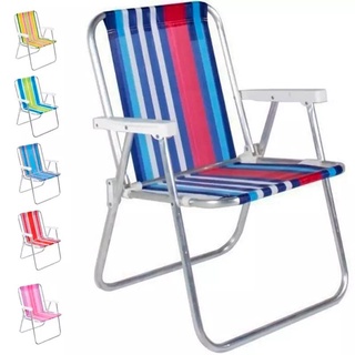 Cadeira de Praia e Piscina Alta em Alumínio Kit 4 Peças Cores Variadas 25500 BEL (3)