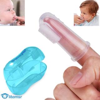 Escova de Dente / Mordedor de Dedo Macio e Seguro para Bebês