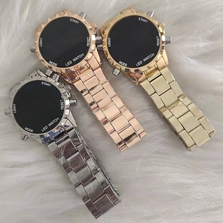 New Fashion Led Round Dial Silicone Watches Relogio Digital Watch Unisex Ladies Sport Electronic Watch Relógio Feminino