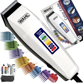 Máquina De Cortar Aparar Acabamento Cabelo Barbearia Barba Bigode Profissional Wahl Clipper Color Code + Acessórios