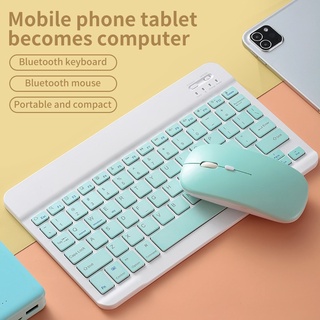 Universal mini Bluetooth Wireless Keyboard Mouse Kit for Phone Tablet Laptop