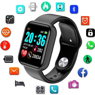 Smartwatch D20 Y68 à Prova D’água Bluetooth com monitor Fitness Inteligente Relogio (1)