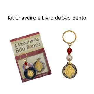 Chaveiro Medalha de São Bento Com Livro Promoção.