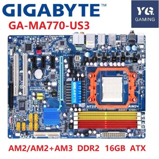 Gigabyte GA-MA770-US3 770 AM2/AM2 AM3 AM3 AM3 Para Pahenom II X4 FX Athlon 64 DDR2 16G Usado Ixsd Soquete Zsm2