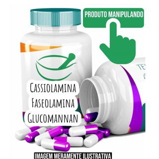 Cassiolamina 500mg + faseolamina 500mg + glucomanan 500mg- 180 Capsulas