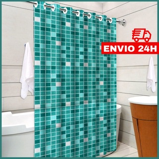 Cortina box banheiro PVC Impermeável Antimofo Resistente com Ilhós (1)