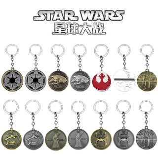 Movie Star Wars Spaceship Spacecraft Keychain Darth Vader Robot R2D2 C3PO Helmet Keyring Keychains Jewelry Men Gifts Cosplay