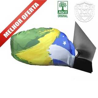 Capa para Retrovisor Bandeira do Brasil Copa do Mundo para Carro Universal Abril Original