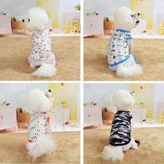 Camiseta colete cão gato roupas pet roupas de algodão (7)