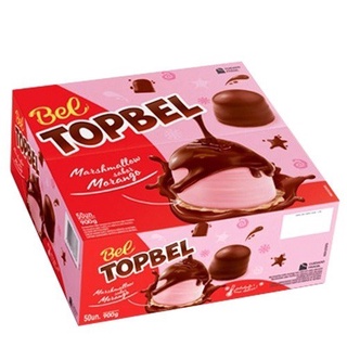 Marshmallow Chocolate Topbel Morango C/50 Bel (1)