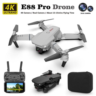 For novo e88 pro zangão com grande angular hd 4k 1080p câmera dupla altura hold wifi rc dobrável quadcopter dron presente brinquedo (1)