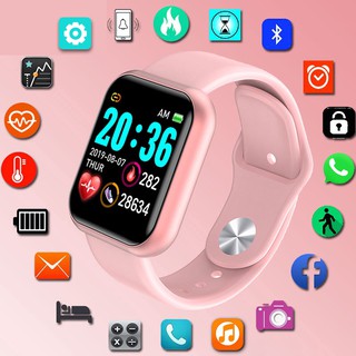 🔥Relógio🔥Y68 Smart Watch Bluetooth com Monitor Fitness/Monitor de Pressão Arterial/Frequência Cardíaca Smartwatch (1)